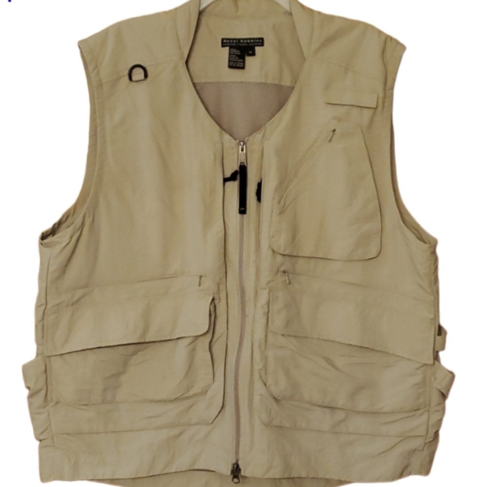 Royal‎ Robbins Mens Field Guide Hiking Fishing Outdoor Vest Size XL in Khaki